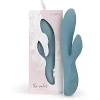 Bloom Violet Rabbit - G-Punkt Vibrator mit Klitoralarm (türkis)
