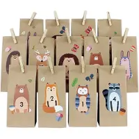 Papierdrachen DIY Adventskalender zum Befüllen - Waldtiere