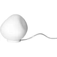 Foscarini Hoba Piccola Tischlampe, Ø 13 cm, dimmbar, Glas - , Hoba Piccola, dimmbar, Weiß, für Wohnzimmer, Glas, Design