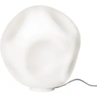 Foscarini Hoba Grande Tischlampe, Ø 36 cm, dimmbar, Glas - , Hoba Grande, dimmbar, Weiß, für Wohnzimmer, Glas, Design