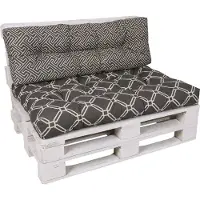 GO-DE Textil, Loungekissen Lounge-Sitzecke, Einzelset, Farbe: grau-beige, Maße ca.: 120 cm x 80 cm x 15 cm, Rückenhöhe: 40