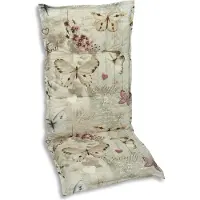 GO-DE Textil, Sessel-Auflage mittel, Schmetterling beige, 19228-25