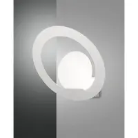 FABAS LUCE LED Wandleuchte Hector Ø220mm 15W Warmweiß Weiß dimmbar