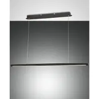 FABAS LUCE LED Pendelleuchte Mason 2000x50mm 42W Warmweiß Schwarz dimmbar