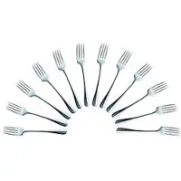 Solex 12er Pack Menügabeln »Baguette« silber