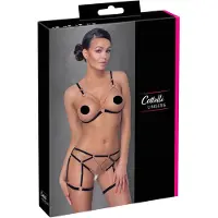 Cottelli - Kettenkette Zierkörperschmuck - 2-teilig (schwarz)