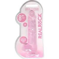 Realrock - Transparenter realitätsnaher Dildo - Pink (19cm)