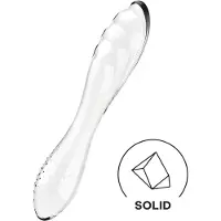Shots Dazzling Crystal 1 - beidseitiger Glasdildo (transparent)