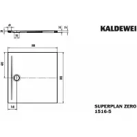 Kaldewei SUPERPLAN ZERO 1516-5, Duschwanne mit Wannenträger extraflach, 80x80cm, 351647980676