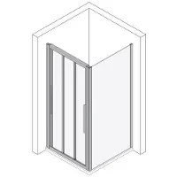 Koralle Seitenwand kurz für S3 und FT2 myDay WK 85 835-855x1750mm