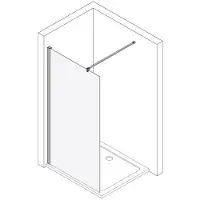 Koralle Trennwand myDay WW 100, 985-1005x2000mm