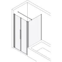 Koralle Trennwand kurz für Pendeltür NPWA, NPFA, NP2W, NFTA myDay WNK 90 865-885x1750mm