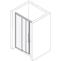 Koralle Duschschiebetür dreiteilig myDay Comfort SBF3F links 150 1465-1505x2000mm