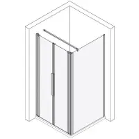 Koralle Trennwand für Pendeltür NP2W myDay WN 90 865-885x2000mm