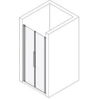 Koralle Pendeltür zweiteilig für Nischeneinbau myDay NP2W 90 865-905x2000mm