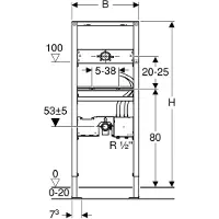 Geberit Duofix Waschtisch-Element 1300mm mit UP - Funktionseinheit