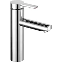 Keuco PLAN blue, Einhebel-Waschtischmischer 130, ohne Zugstangen-Ablaufgarnitur, Ausladung 125mm, 53902010102, Farbe: Verchromt
