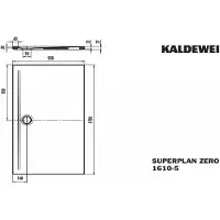 Kaldewei 364047982711 DW SUPERPLAN ZERO Mod.1610-5, 900 x