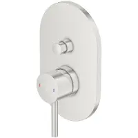 Steinberg Serie 100 Wannen-/Brausearmatur, Unterputz-Einhebelmischer, 2 Verbraucher, 10021033BN, Farbe: Brushed Nickel