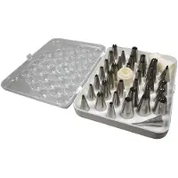 De Buyer Set mit 35 versch. Edelstahl-Spritztüllen + Adapter in Box