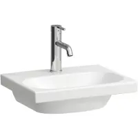 Laufen LUA Aufsatz-Handwaschbecken, 1 Hahnloch, ohne Überlauf, 450x350mm, H8160800001561, Farbe: Weiß