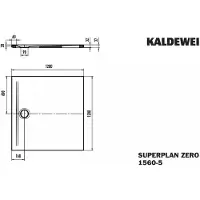 Kaldewei 356047983676 DW SUPERPLAN ZERO Mod.1560-5, 1200 x