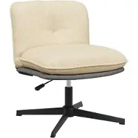 vidaXL Bürostuhl Drehbar Creme Stoff