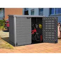 Duramax VCM StoreAway Aufbewahrungsbox Gartenhaus 2er Mülltonnenbox 1200 l, 145 x 125 x 83 cm, Kunststoff