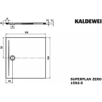 Kaldewei SUPERPLAN ZERO 1592-5, Duschwanne mit Wannenträger extraflach, 150x150cm, 359247983001