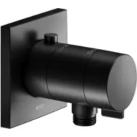 Keuco IXMO Thermostat-Brausearmatur Unterputz mit Schlauchanschluss mit Schlauchanschluß eckig schwarz matt