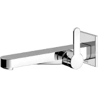 Keuco IXMO Einhebel-Waschtischmischer Unterputz 1 Loch IXMO Flat für Wandmontage, eckig Ausladung 225 mm/IXMO Flat verchromt