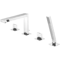 Steinberg Serie 160 Wannenarmatur, 4-Loch, Wannenrandmontage, Ausladung 210mm, 1602402