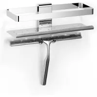 Giese Newport Duschkorb 30820-02 chrom, für Rasierer,mit Haken und Wischer