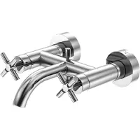 Steinberg Serie 250 Wannenarmatur, Aufputzmontage, Zweigriff, 2 Verbraucher, Ausladung 203mm, 2501100