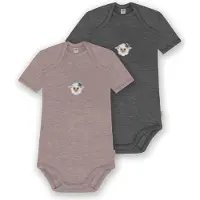 Normani 2er Set Baby Merino Body Kurzarm „Tauranga" - 9297
