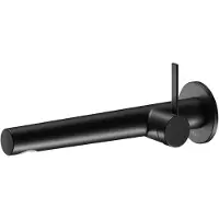 Keuco IXMO Einhebel-Waschtischmischer Unterputz 1 Loch IXMO Pure für Wandmontage, rund Ausladung 243 mm/IXMO Pure schwarz matt