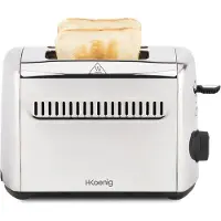 H.Koenig Toaster TOS9 / 2 Scheiben / 7 Stufen Bräunung / 3 Funktionen / Krümelfach / Edelstahl