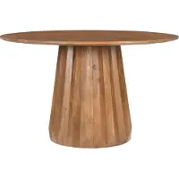 SIT Möbel Tisch Ø 130 cm | runde Tischplatte | Mango massiv natur | B 130 x T 130 x H 76 cm | 14830-01 | Serie AMBRA
