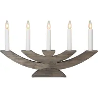 Star Trading Navida 5 Kerzenhalter 42 cm Braun
