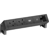 Bachmann DESK2 2xUK 1xUSB C 30W 1xCM 0,2m GST18 RAL9005