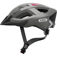 ABUS Stadthelm Aduro 2.0 - Allround-Fahrradhelm mit Licht - in sportivem Design für den Stadtverkehr - für Damen und Herren - Grau, Größe S (51-55 cm)