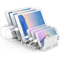 UNITEK International - Ladeständer + AC-Netzteil - 96 Watt - 2.4 A - QC 3.0 - 10 Ausgabeanschlussstellen (USB)