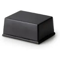 Continenta Butterdose, (2 tlg.), für 125g Butter, Keramik schwarz 9,5x7x6 cm