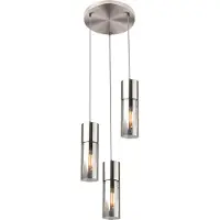 Globo Lighting Hängeleuchte Metall Nickel matt, 3x E27