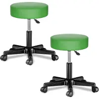 Casaria Rollhocker 2er Set Kunstleder Grün