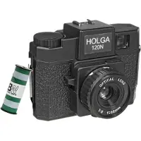 Holga 120N Rollfilmkamera-Set optisches Glasobjektiv (inkl. B+W Film)