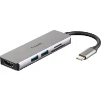 D-Link DUB-M530 USB-C 5-Port USB 3.0 Hub mit HDMI, SD & microSD Card Reader
