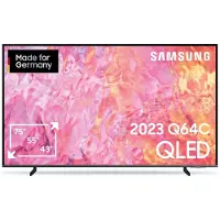 Samsung GQ75Q64CAUXZG, 190,5 cm (75"), 3840 x 2160 Pixel, QLED, Smart-TV, WLAN, Schwarz