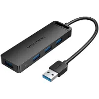 Vention CHLBB, USB 3.2 Gen 1 (3.1 Gen 1) Type-A, USB 3.2 Gen 1 (3.1 Gen 1) Type-A, 5000 Mbit/s, Schwarz, Acrylnitril-Butadien-Styrol (ABS), Polyvinylchlorid (PVC), Polyvinylchlorid (PVC)