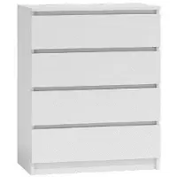 Top E Shop Topeshop M4 BIEL, Weiß, 4 Schublade(n), Partikelbord, Einfarbig, Modern, Partikelbord